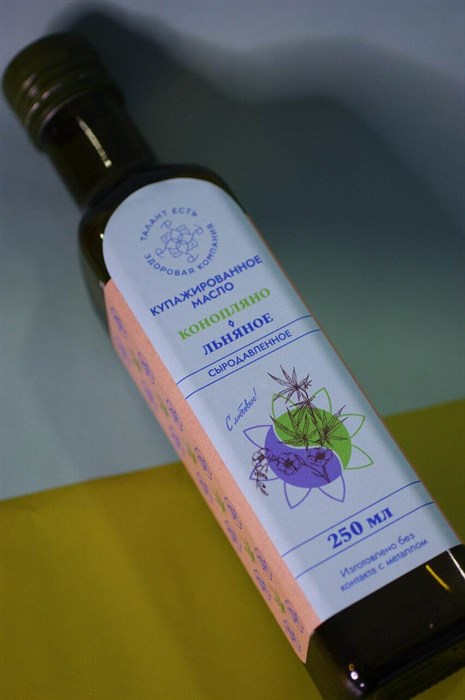 Купажированное масло, конопляно-льняное 50/50, сыродавленное, нерафинированное, Талант есть, 250 мл 512612292