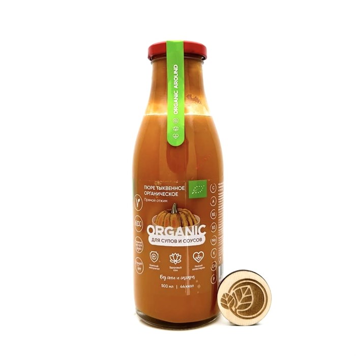 Пюре тыквенное органическое без соли и сахара, Organic Around, 500 мл 366426949