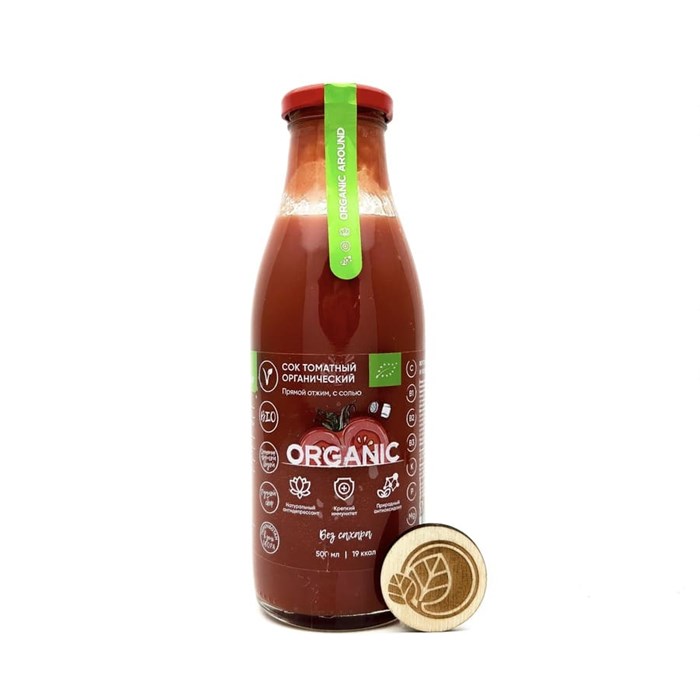 Сок томатный с солью, без сахара, Organic Around, 500 мл 7296 - фото 15472