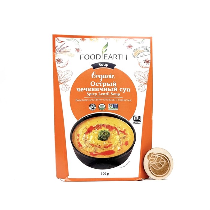 Суп чечевичный острый, Food Earth, 300 г 7550