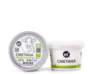 Сметана 42%, Ферма М2, 220 г 662386339