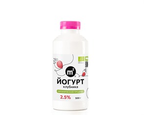 Йогурт питьевой коровий 2,5% с клубникой, Ферма М2, 500 г 359777160