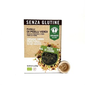 Паста из зелёного гороха без глютена Fusilli, Probios, 250 г 614570859
