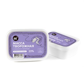 Масса творожная 23% с изюмом и натуральной ванилью, Ферма М2, 200 г 7382