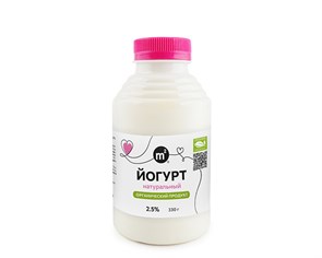 Йогурт питьевой коровий 2,5% натуральный, Ферма М2, 330 г 392696852